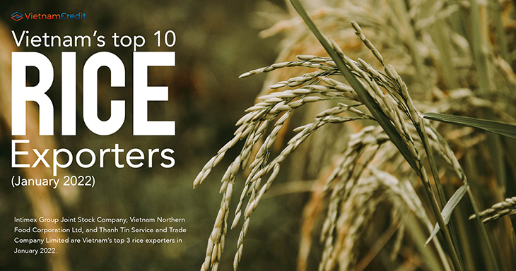 Vietnam’s top 10 rice exporters (January 2022)